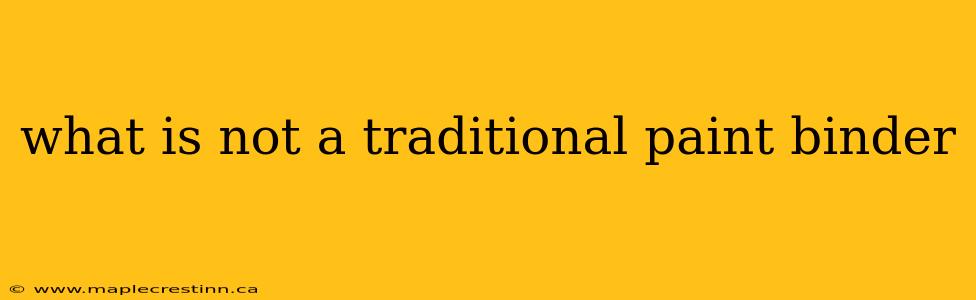 what is not a traditional paint binder