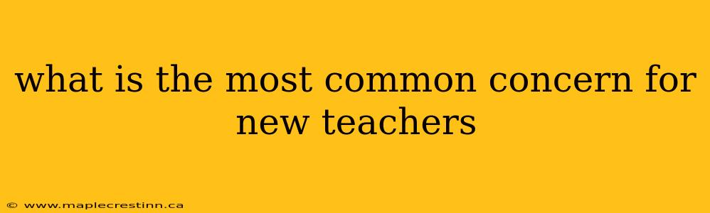 what is the most common concern for new teachers