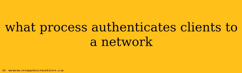 what process authenticates clients to a network