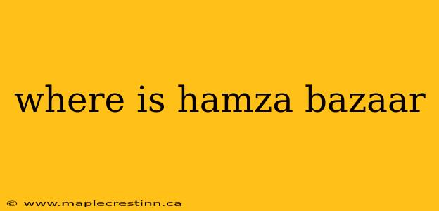 where is hamza bazaar