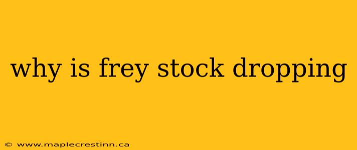 why is frey stock dropping