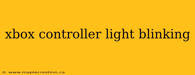 xbox controller light blinking